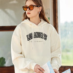 Carregue a imagem no visualizador da Galeria, Hot Sale Los Angeles, California City Letter Print Hoody For Women Warm Oversize Sweatshirt Casual Street Hip Hop Clothes Female  Amaijoin
