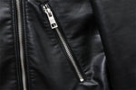 Load image into Gallery viewer, ZVRI 2023 new women&#39;s motorcycle leather PU imitation leather loose Osaka jacket Black pocket belt zipper jacket  Amaijoin
