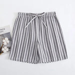 Carregue a imagem no visualizador da Galeria, Summer Men Sleep Bottoms 100% Cotton Pajama Shorts Male Sleepwear Pants Men Home Shorts Striped Lounge Wear Shorts  Amaijoin
