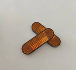 Carregue a imagem no visualizador da Galeria, 72x23mm Oblong Amber Reflectors Self-Adhesive ATV Motorcycle Quad-Biking RVs Caravan Auto Trucks Side Mark Rear/Tail/Signal Part  Amaijoin
