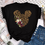 Load image into Gallery viewer, New T-shirts for Women Fashion Heart Minnie Print T Shirt Streetwear Clothes Kawaii Mickey Mouse Disney T Shirt Female Tops  Amaijoin
