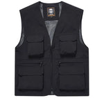 Carregue a imagem no visualizador da Galeria, Summer Vest Mesh Men Man Tactical Military Sleeveless Parka Work Motorcyclist Jacket Spring Jumper Multi-pocket Camping Gilets  Amaijoin
