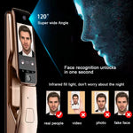 Carregue a imagem no visualizador da Galeria, WiFi Tuya APP Voice Intercom Digital Door Lock  High Quanlity 3D Face Recognition Smart Door Lock With Camera  Amaijoin
