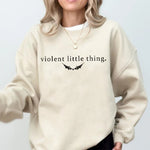 Carregue a imagem no visualizador da Galeria, Violent Little Thing Sweatshirt Women Fourth Thing Book Quote Graphic Sweatshirts Basgiath War Collage Dark Academia Hoodie  Amaijoin
