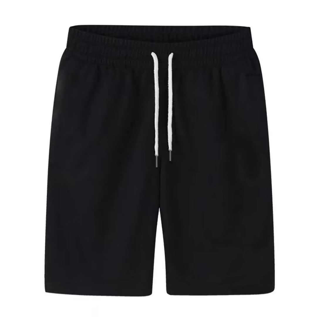 Mens Sports Pocket Solid Drawstring Board Trunk Beach Short Pants Shorts Summer Thin Trousers Zippered Pocket Loose Sweatpants  Amaijoin