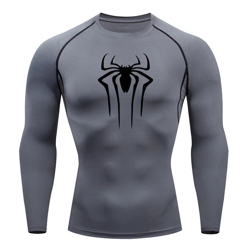 Sun Protection Sports Second Skin Running T-shirt Men's Fitness Rashgarda MMA Long Sleeves Compression Shirt Workout Clothing  Amaijoin