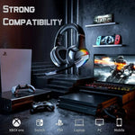 Load image into Gallery viewer, RGB Gaming Headset with Noise Canceling Microphone Surround Sound LED Headphones for PS5 PS4 Xbox One PC Laptop Mac Computer PC  Amaijoin
