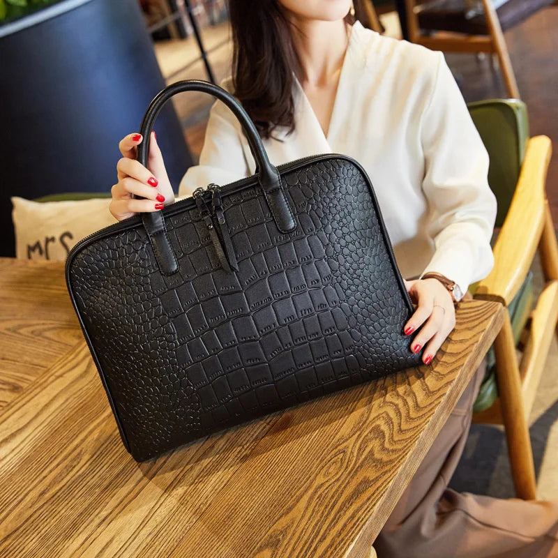 2024 Women's Office Handbag Female Leather Shoulder Bag Ladies Hand Bags For Women Business Briefcases Girls Laptop Bolsos Mujer  Amaijoin