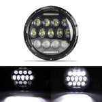 Carregue a imagem no visualizador da Galeria, 7&quot; Round LED Headlight Cafe Racer for Yamaha Harley Road King Jeep Wrangler Jk Halo Angel Eyes 7 Inch Motorcycle LED Headlight  Amaijoin
