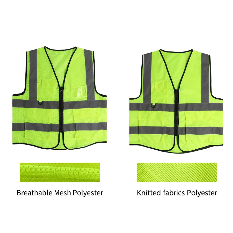 Adjustable Reflective Security Vests High Visibility Reflective Safety Vest Traffic Night Outdoor For Running Cycling Sports  Amaijoin