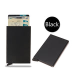 Load image into Gallery viewer, Rfid Smart Wallet Card Holder Metal Thin Slim Men Women Wallets Pop Up Minimalist Wallet Small Black Purse Vallet Walets for Men  Amaijoin
