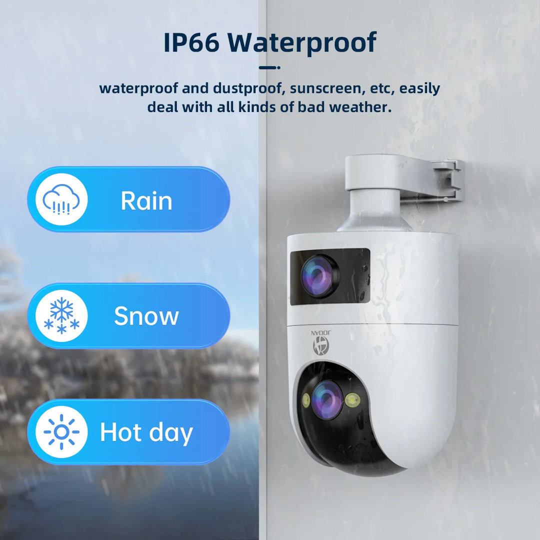 JOOAN 6MP 4K PTZ WiFi IP Camera 5G WIFI Dual Lens Outdoor Waterproof Security Camera Color Night AI Tracking CCTV Surveillance  Amaijoin