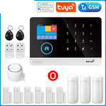 Carregue a imagem no visualizador da Galeria, Gautone Tuya Smart Wifi Home Security Alarm System Wireless GSM Fire Alarm System Panel Smart Life App Control work with Alexa  Amaijoin
