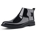 Carregue a imagem no visualizador da Galeria, New Men&#39;s Casual Patent Leather Luxury Chelsea Boots Business Shoes Mens Designer Brand Formal Dress Shoes for Men Ankle Boots  Amaijoin
