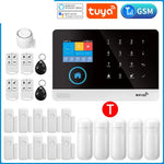 Carregue a imagem no visualizador da Galeria, Gautone Tuya Smart Wifi Home Security Alarm System Wireless GSM Fire Alarm System Panel Smart Life App Control work with Alexa  Amaijoin
