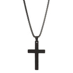 Carregue a imagem no visualizador da Galeria, 316L Stainless Steel Cross Necklace For Men Chain Necklaces Punk Gold Silver Black Color Cross Pendant Necklace  Jewelry  Amaijoin
