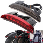 Carregue a imagem no visualizador da Galeria, Motorcycle Chopped Fender Edge Tail Light Amber Turn Signal LED Red Stop Brake Rear TailLight for Harley Sportster XL 883 1200  Amaijoin
