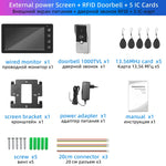 Carregue a imagem no visualizador da Galeria, Wired Video Intercom for Home Outdoor Door Phone with Screen 7 Inch Monitor Street Doorbell  RFID Call Panel Open Electric Lock  Amaijoin
