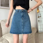 Load image into Gallery viewer, A- line Skirt High-waisted Slimming Denim Mini Dress Spring Summer 2024 New Style Women&#39;s Fashion Trend  Amaijoin
