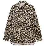 Carregue a imagem no visualizador da Galeria, TRAF-Long Sleeve Leopard Shirts for Women, Button-up Blouses, Animal Print, Chic Tops, Female Fashion  Amaijoin
