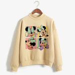 Carregue a imagem no visualizador da Galeria, Sweatshirts Turtleneck Minnie Kawaii Cartoon  Anime Sweatshirt Disney Mickey Mouse Hoodie Clothes Girl Boy Top Hoodies  Amaijoin
