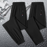 Carregue a imagem no visualizador da Galeria, 2024 Summer Men&#39;s Casual Elastic Sports Pants Thin Breathable Large Size Outdoor Running Pants Elastic Waist Ice Silk Pants 8Xl  Amaijoin
