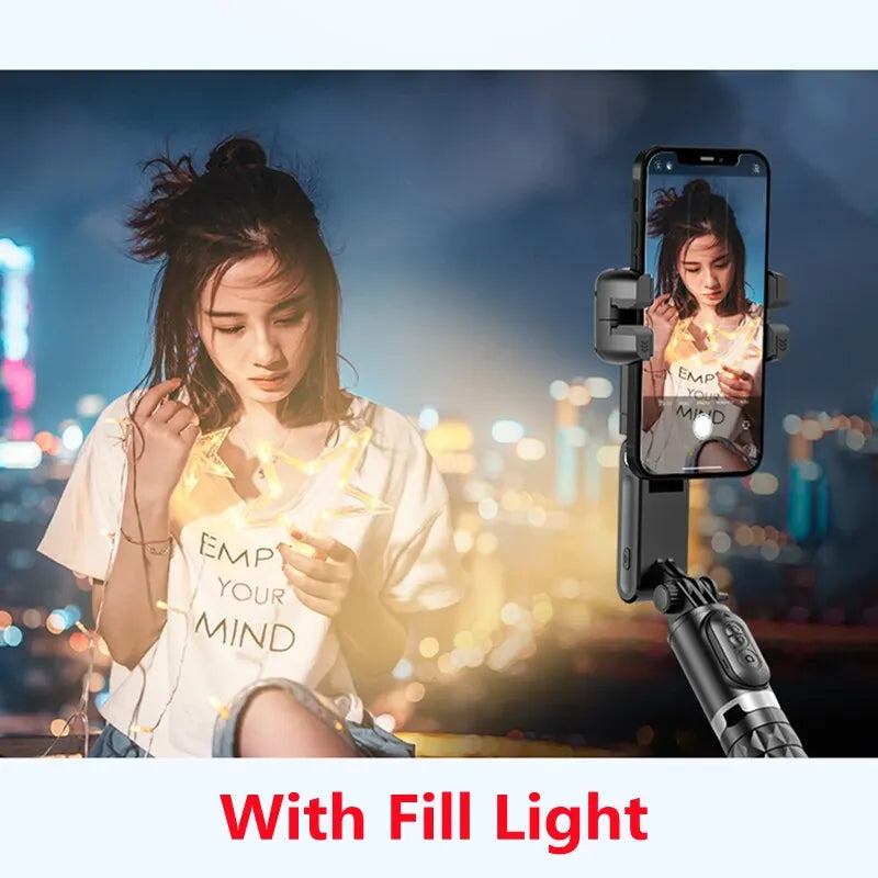 360 Rotation Following Shooting Mode Gimbal Stabilizer Selfie Stick Tripod Gimbal For iPhone Phone Smartphone Live Photography  Amaijoin