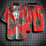 Load image into Gallery viewer, Beach Clothes For Men 2 Piece Set Quick Dry Hawaiian Shirt and Shorts Set Men Fashion Clothing Printing Casual Outfits Summer  Amaijoin
