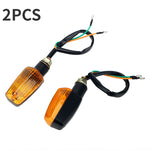 Carregue a imagem no visualizador da Galeria, 2Pcs Universal Motorcycle Turn Signal Indicator Light Turning Indicators Signal Light Blinkers Amber Motorcycle Accessories  Amaijoin
