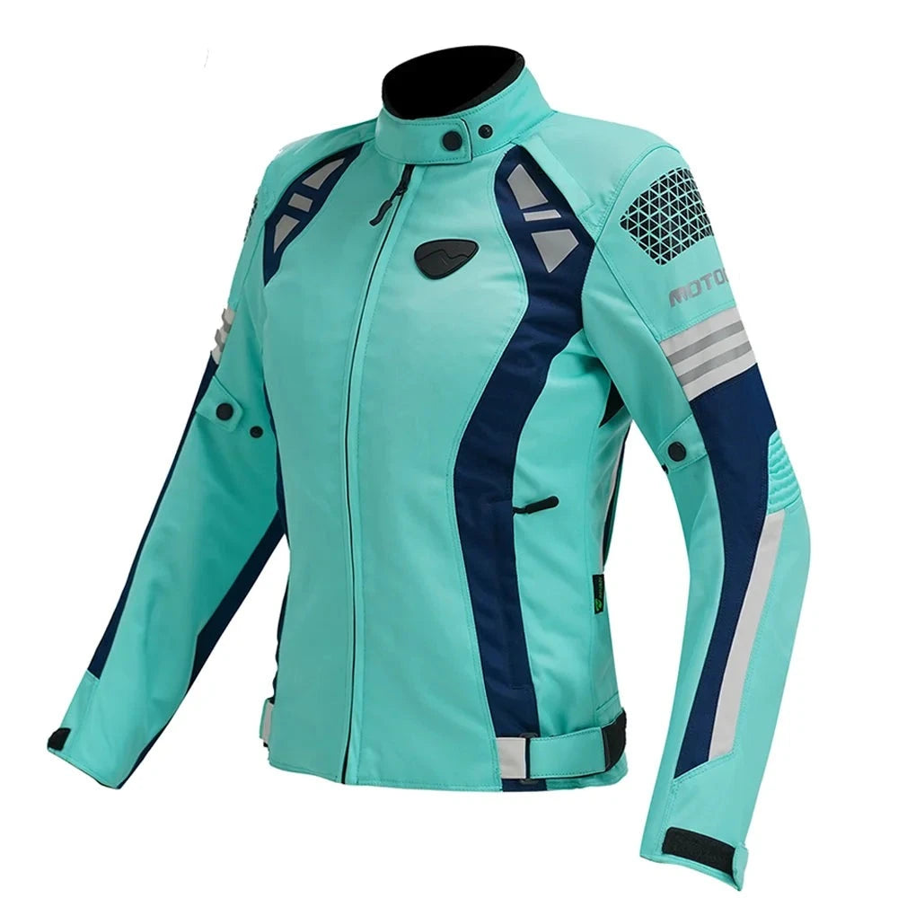 Motorcycle Jacket Women Four Seasons Motorcycle Racing Jacket CE Certification Protection Riding Clothing Removable Lining  Amaijoin