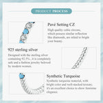 Load image into Gallery viewer, WOSTU Real 925 Sterling Silver Blue Turquoise White CZ Twist Band Ring For Women exquisite Round Wedding Rings Party Jewelry  Amaijoin
