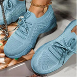 Carregue a imagem no visualizador da Galeria, Mesh Breathable Women Casual Sneakers Lace-up Vulcanized Shoes Ladies Platform Sneakers Female Shoes Plus Size Zapatos De Mujer  Amaijoin
