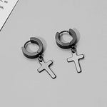 Carregue a imagem no visualizador da Galeria, 9 pair Punk Black Multiple Styles Stainless Steel Stud Earrings For Men and Women Gothic Street Pop Hip Hop Ear Jewelry Gift  Amaijoin
