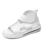 Carregue a imagem no visualizador da Galeria, Luxury Air Cushion Men Sandals White Platform Non-slip Sports Sandals Man 2024 Summer Comfort Leather Roman Sandal sandale homme  Amaijoin
