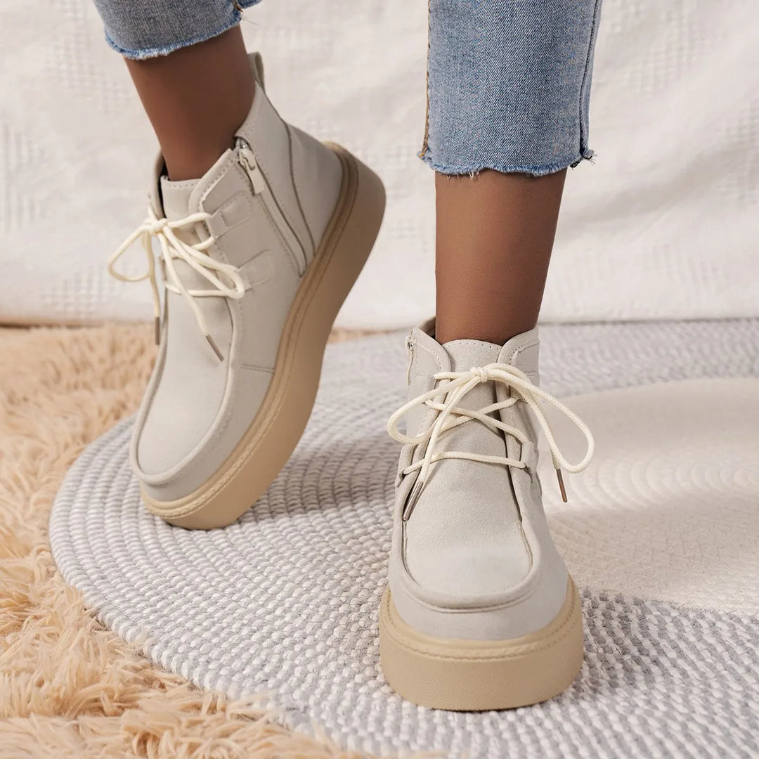 2023 New Fashion Winter Women's Breathable Retro High Top Boots Genuine Leather Fashion Versatile Casual Shoes Women's Boots  Amaijoin