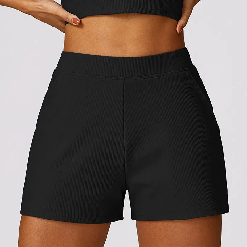 New Women Yoga Shorts Thread High Waist Workout Gym Shorts Fitness Fitness yoga leggings Running Cycling Short Pants  Amaijoin