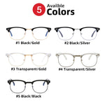 Carregue a imagem no visualizador da Galeria, 2024 Classic Transparent Frame Semi Rimless Blue Light Blockin Glasses Men Square Anti Blue Ray Eyeglasses Computer Women Gaming  Amaijoin
