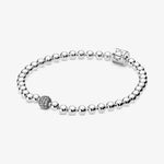 Carregue a imagem no visualizador da Galeria, Pandora 925 Silver Daisy Bead T-Bar Snake Chain Bracelet For Women&#39;s Trendy DIY Fashion Jewelry Gift  Amaijoin
