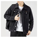 Carregue a imagem no visualizador da Galeria, 2024 Jacket Men&#39;s Casual Cotton Black Denim Jaqueta Jeans Masculina Slim Washed Retro Classic Blue Jeans Coat Male Men Clothing  Amaijoin
