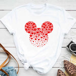 Load image into Gallery viewer, New T-shirts for Women Fashion Heart Minnie Print T Shirt Streetwear Clothes Kawaii Mickey Mouse Disney T Shirt Female Tops  Amaijoin
