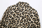 Carregue a imagem no visualizador da Galeria, TRAF-Long Sleeve Leopard Shirts for Women, Button-up Blouses, Animal Print, Chic Tops, Female Fashion  Amaijoin
