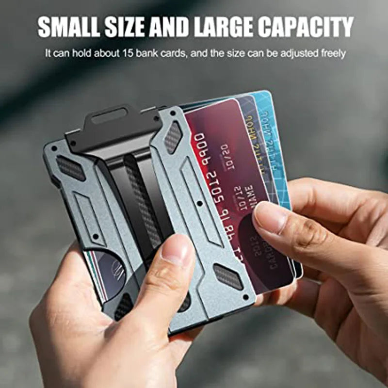 EDC Outdoor Card Holder Practical Tactical Magsafe Aluminum Fashion Mini Smart Magic Wallet  Amaijoin