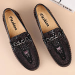 Carregue a imagem no visualizador da Galeria, Trendy Brand Men&#39;s Genuine Leather Shoes Luxurious Banquet Dress Shoes Men&#39;s Low Top Loafers Casual Walking Shoes Big Size：36-47  Amaijoin
