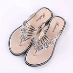 Load image into Gallery viewer, Luxury Rhinestones Flowers Flip Flops Women Summer 2024 Ladies Slippers Flats Sandals Woman Comfortable Anti-Skid Beach Shoes  Amaijoin
