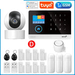 Carregue a imagem no visualizador da Galeria, Gautone Tuya Smart Wifi Home Security Alarm System Wireless GSM Fire Alarm System Panel Smart Life App Control work with Alexa  Amaijoin
