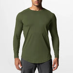 Carregue a imagem no visualizador da Galeria, High Elasticity Tight Long Sleeve Quick Dry T-Shirt Fashion Hip Hop Men Fitness Sport Shirt Gym Bodybuilding Workout Muscle Tops  Amaijoin
