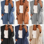 Carregue a imagem no visualizador da Galeria, Fashionable Lapel Slim Cardigan Temperament Blazer for Women elegant suit jacket solid color spring autumn coat  Amaijoin
