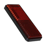 Carregue a imagem no visualizador da Galeria, Motorcycle Bike Scooter Quad Red Rectangle Reflective Plate Warning Reflector  Amaijoin
