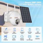 Carregue a imagem no visualizador da Galeria, 5MP Solar WIFI Camera 8000mAh Battery PTZ Surveillance IP Cameras Wireless PIR Human Tracking CCTV HD Outdoor Waterproof 5X Zoom  Amaijoin
