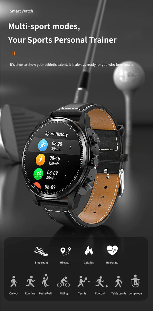 SmartWatch e Auriculares ENC Luxury Amoled  Amaijoin